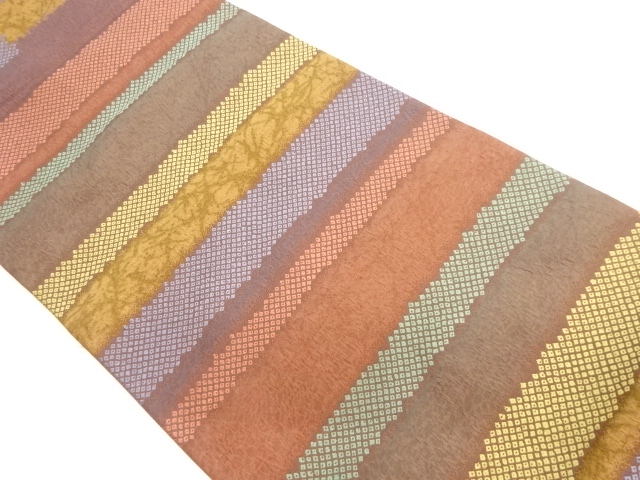 JAPANESE FUKURO OBI / MATELASSE / WOVEN KANOKO PATTERN